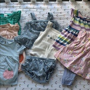 Carter's baby girl summer clothes bundle